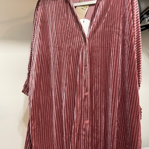 Umgee Maxi Stripe Button Down Shirt Dress - Picture 3 of 4